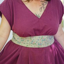 CEINTURE PETITES FLEURS GRIS 1